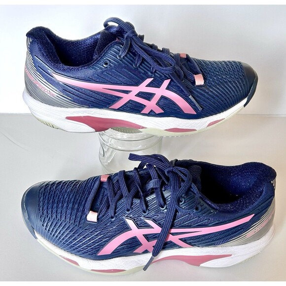 ASICS Womens Solution Speed FF 2 Tennis Shoes 1042A136 Size 7.5 Blue Pink - Picture 1 of 11